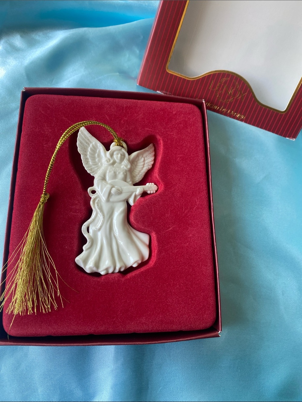 Lenox Angel Mandolin Ornament with Gold Tassel - Home Holiday